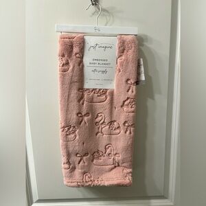 Just Imagine Pink Embossed Baby Blanket